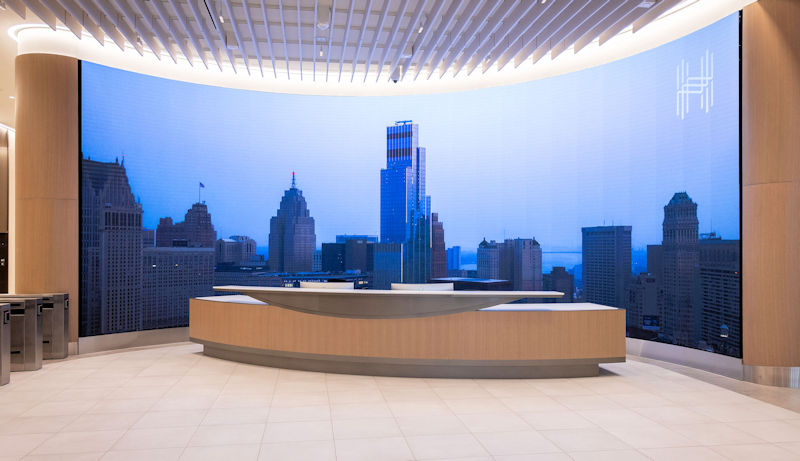 2026 General Motors GM New HQ Hudsons Detroit Woodward Lobby