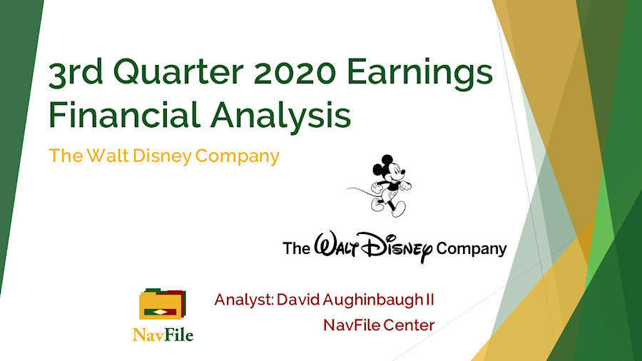 The Walt Disney Company Financial Analysis 2020 Q3 Presentation Image