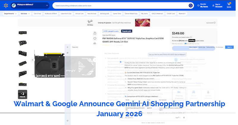 Walmart Google Gemini AI Shopping Partnership with a NVIDIA PNY RTX 5070