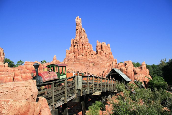 A Photo of a Big Thunder Mountain Railroad Train U.R. Darling at the Magic Kingdom in Walt Disney World