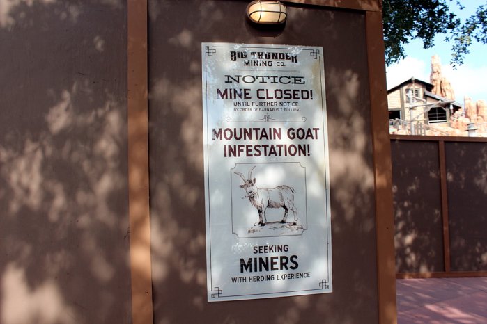 A Photo of a Big Thunder Mountain Mining Co Sign with the Logo for the Company