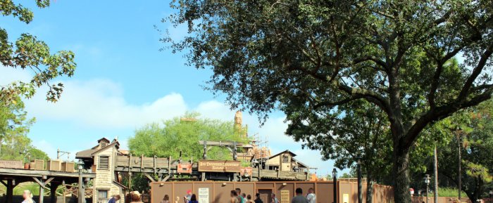 A Photo of Big Thunder Mountain Railroad Construction With the Ride Closed Down
