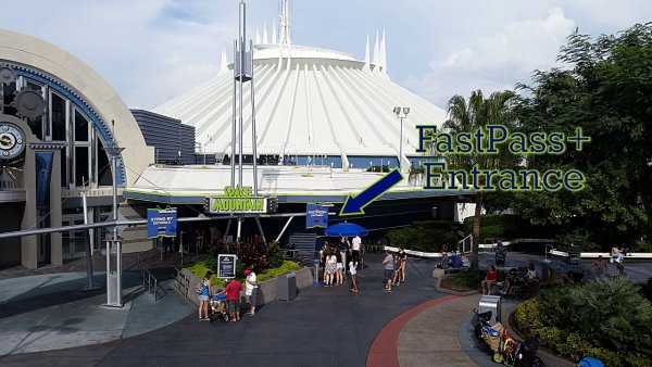 Photo of The Space Mountain FastPass+ Entrance Walt Disney World
