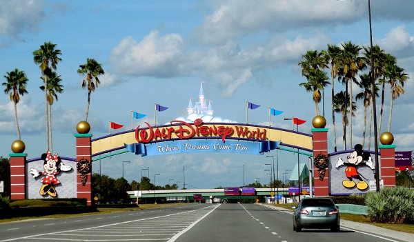 A photo of one of the Walt Disney World Entrances in Bay Lake, Florida