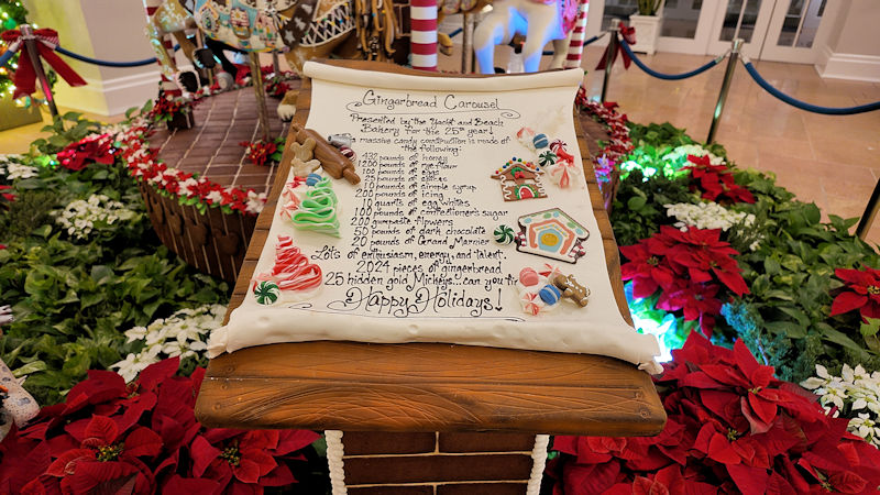 2025 Walt Disney World Resort Beach Club Gingerbread House Details