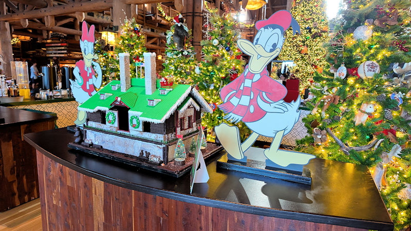 2025 Walt Disney World Resort Wilderness Lodge Gingerbread Chocolate House Sideview Right