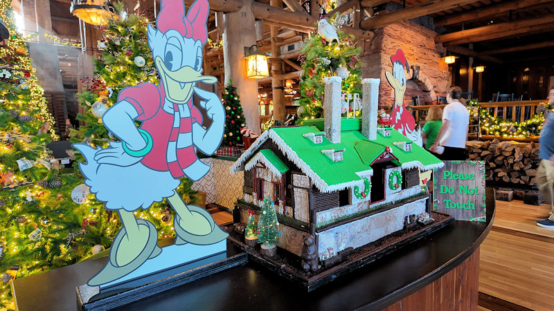 2025 Walt Disney World Resort Wilderness Lodge Gingerbread Chocolate House Sideview Left