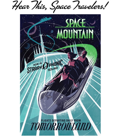 Space Mountain Art For The Walt Disney World Attraction