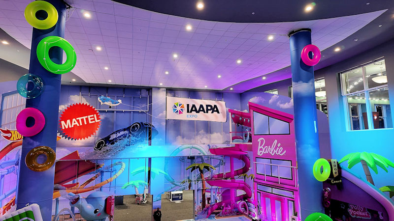2025 IAAPA Expo Mattel Barbie Hot Wheels Entrance