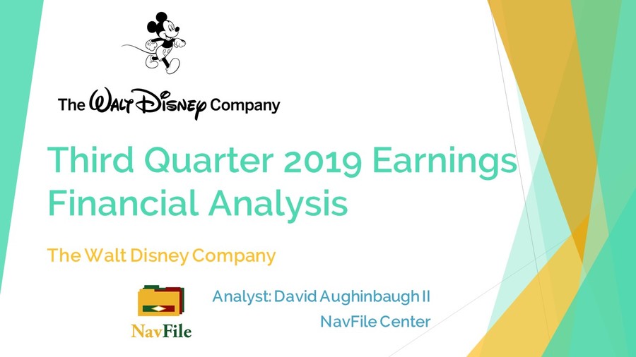 A photo of The Walt Disney Company Financial Analysis 2019 Q3 PowerPoint Presentation Slide