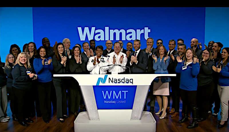 Walmart Symbol WMT Nasdaq Opening Bell First Trading Day
