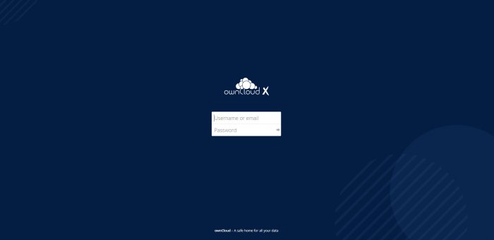owncloud X Login Page