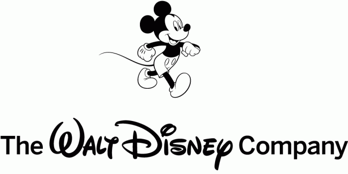 The Walt Disney Company Logo Featuring Mickey Mouse Walking