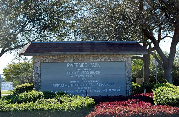 Photo of the Riverside Park Vero Beach Florida Sign