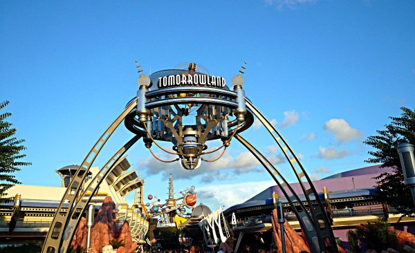 Photo of The Tomorrowland Entrance in the Magic Kingdom Walt Disney World Florida