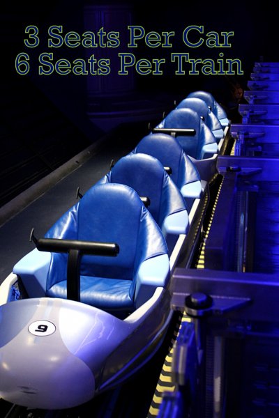 Space Mountain Seats For the Roller Coaster at Walt Disney World Resort Magic Kingdom