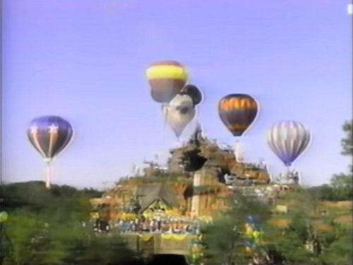 A photo of the opening day celebration for Splash Mountain at Walt Disney World