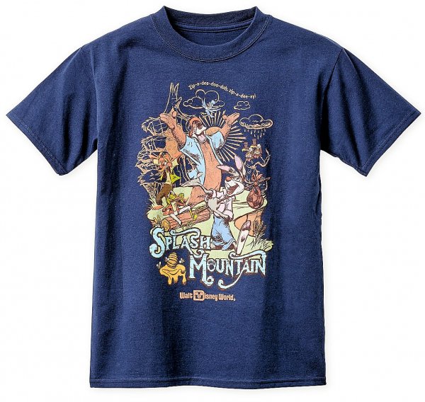 A photo of the Splash Mountain T-Shirt with the 1980s Walt Disney World Logo
